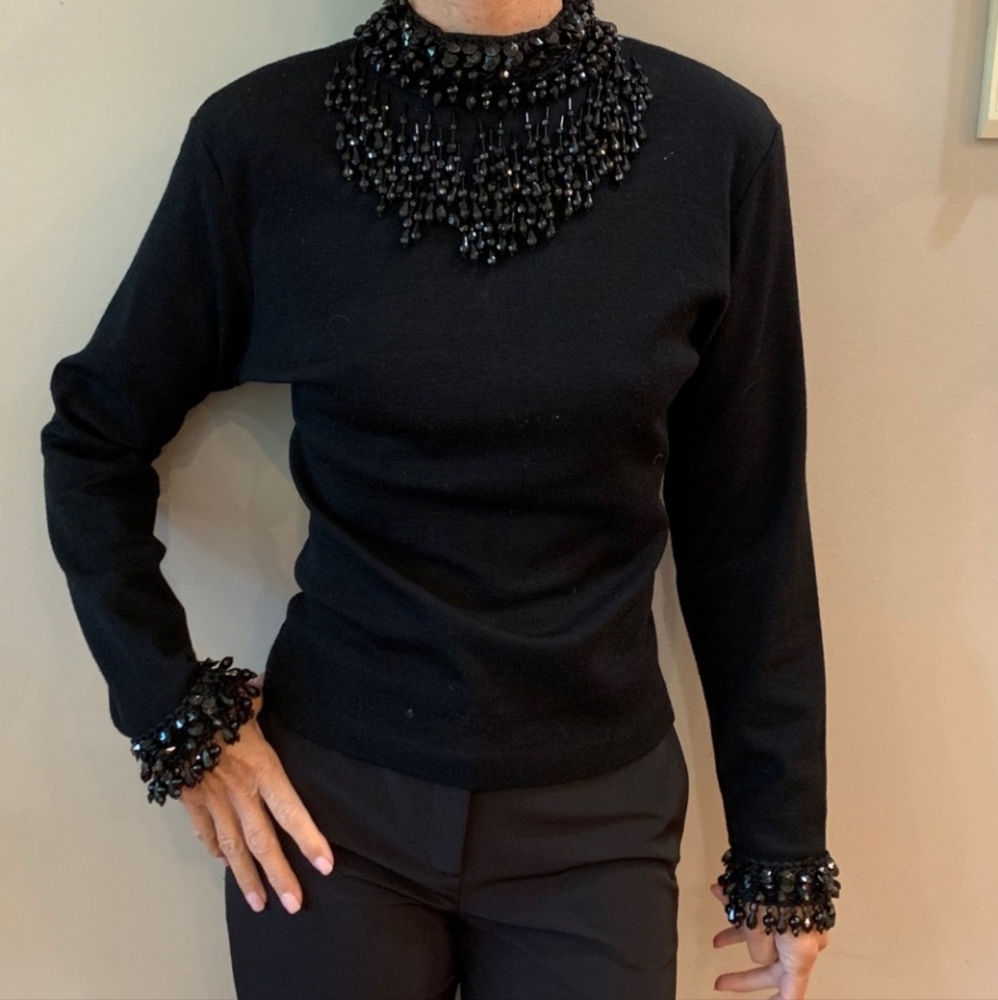 Wool Soft Sweater Beaded